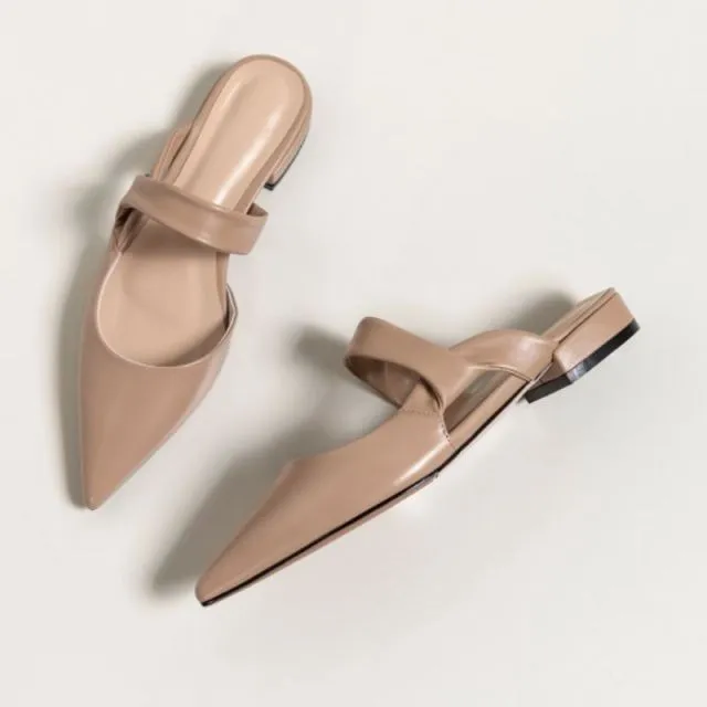 Women Sandals Real Leather Pointed Toe