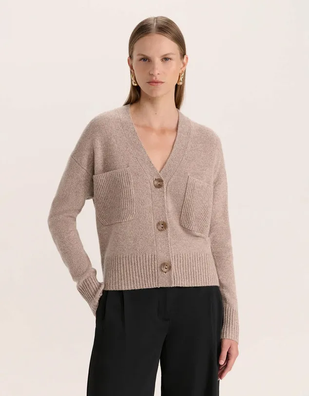Wool and cashmere blend cardigan - style over the blue shirt or a basic top, with a pair of navy pant, loafers and belt