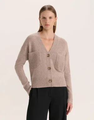 Wool and cashmere blend cardigan - style over the blue shirt or a basic top, with a pair of navy pant, loafers and belt